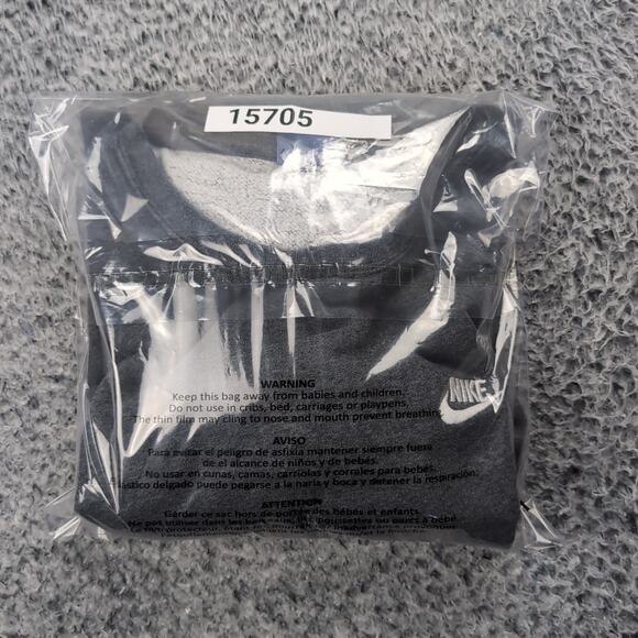 Nike Sweater Adult Large Gray Fleece Sweatshirt Graphic Athleisure Lounge Men - Picture 6 of 6